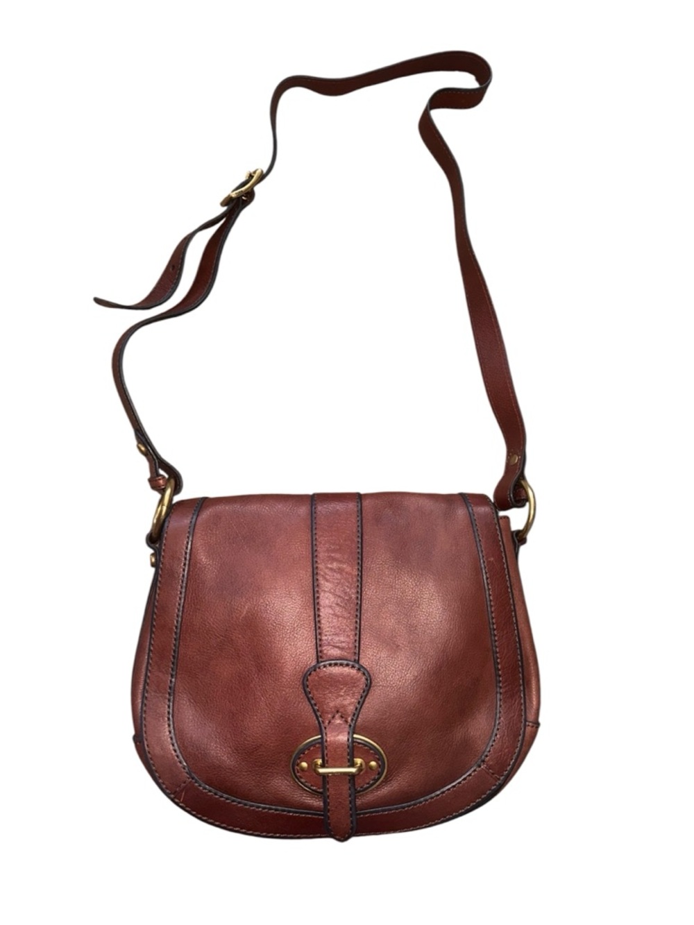 Fossil Y2K ReIssue Flap Crossbody Bag Leather Satchel Retro